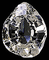 Diamond Pendeloque, Facet-cut from diamond (material described as fancy light orange-pink)